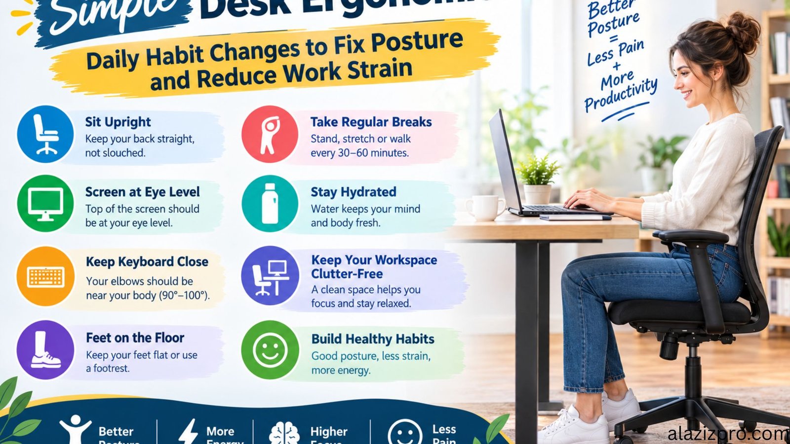 Simple Desk Ergonomics: Daily Habit Changes to Fix Posture and Reduce Work Strain